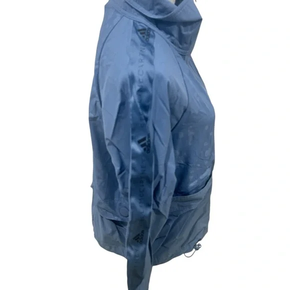 Adidas by Stella McCartney steel Blue zip up lightweight windbreaker Jacket xs - Picture 8 of 13